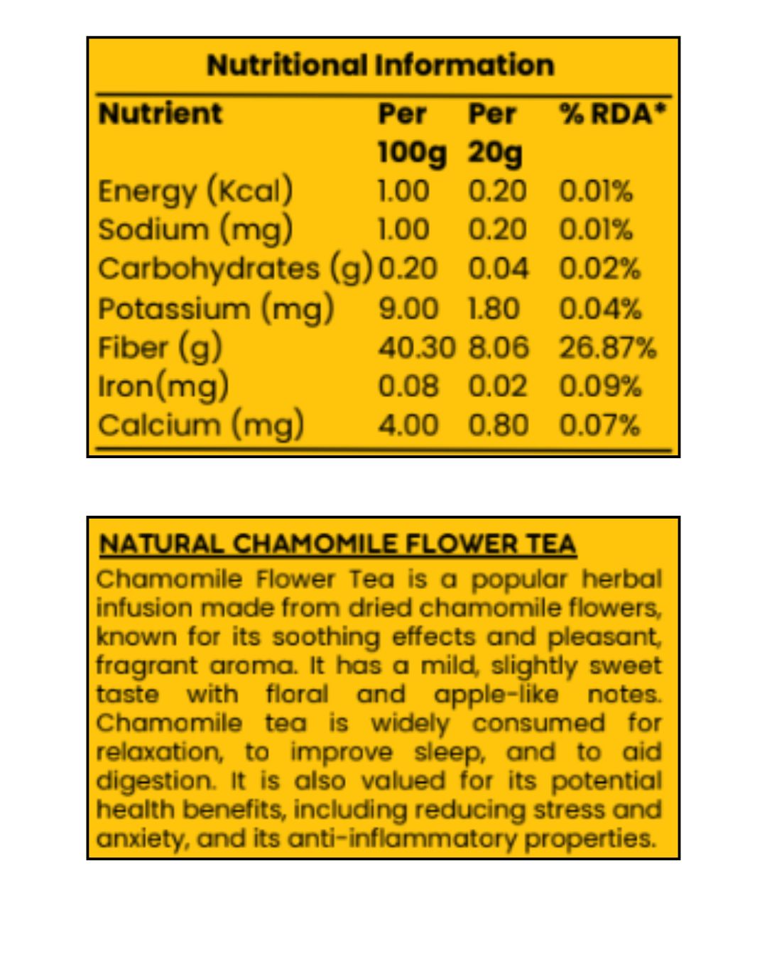 Chamomile Whole Flower Tea