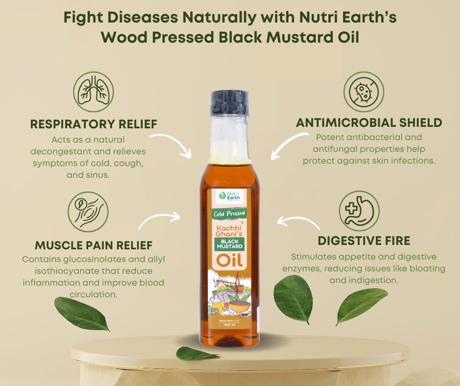 Wooden Cold Pressed Black Mustard Oil
