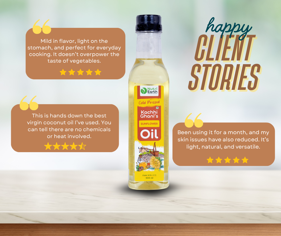 Wooden Cold Pressed Sunflower Oil