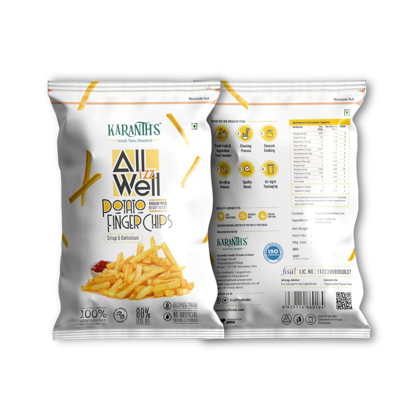Karanths All izz Well Potato Chips - Nutri Earth