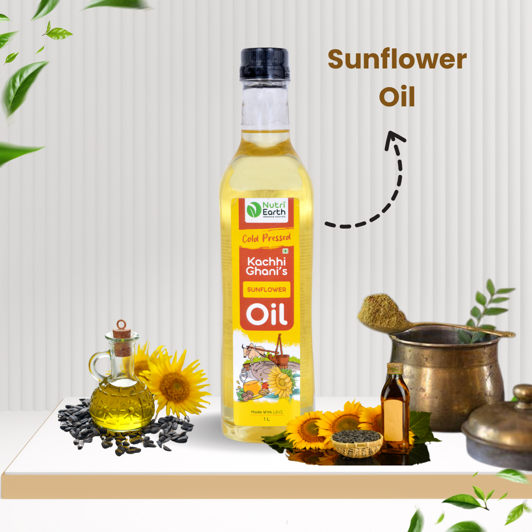 Wooden Cold Pressed Sunflower Oil - Nutri Earth