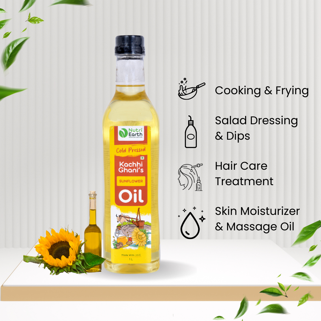 Essentail Oil Wooden Cold Pressed Sunflower Oil - Nutri Earth