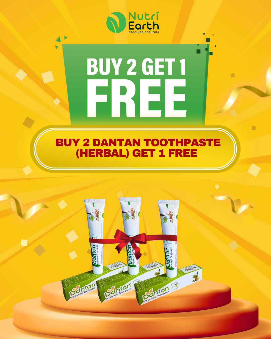 BUY 2 DANTAN TOOTHPASTE (HERBAL) GET 1 FREE
