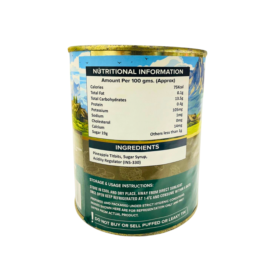 Entree Pineapple Tidbits In Sugar Syrup - Nutri Earth