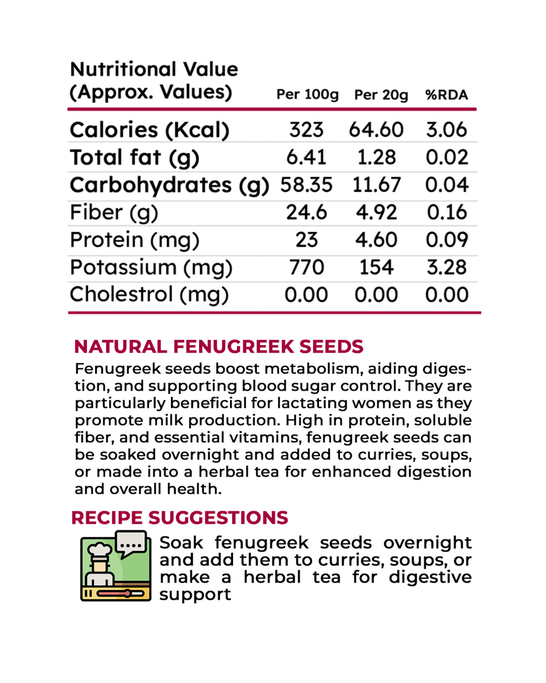 Methi Dana (Fenugreek Seeds)