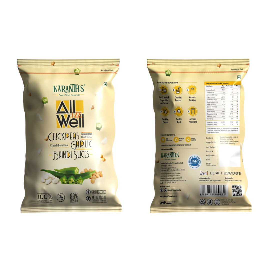 Karanths All izz Well Chickpeas Garlic Bhindi - Nutri Earth