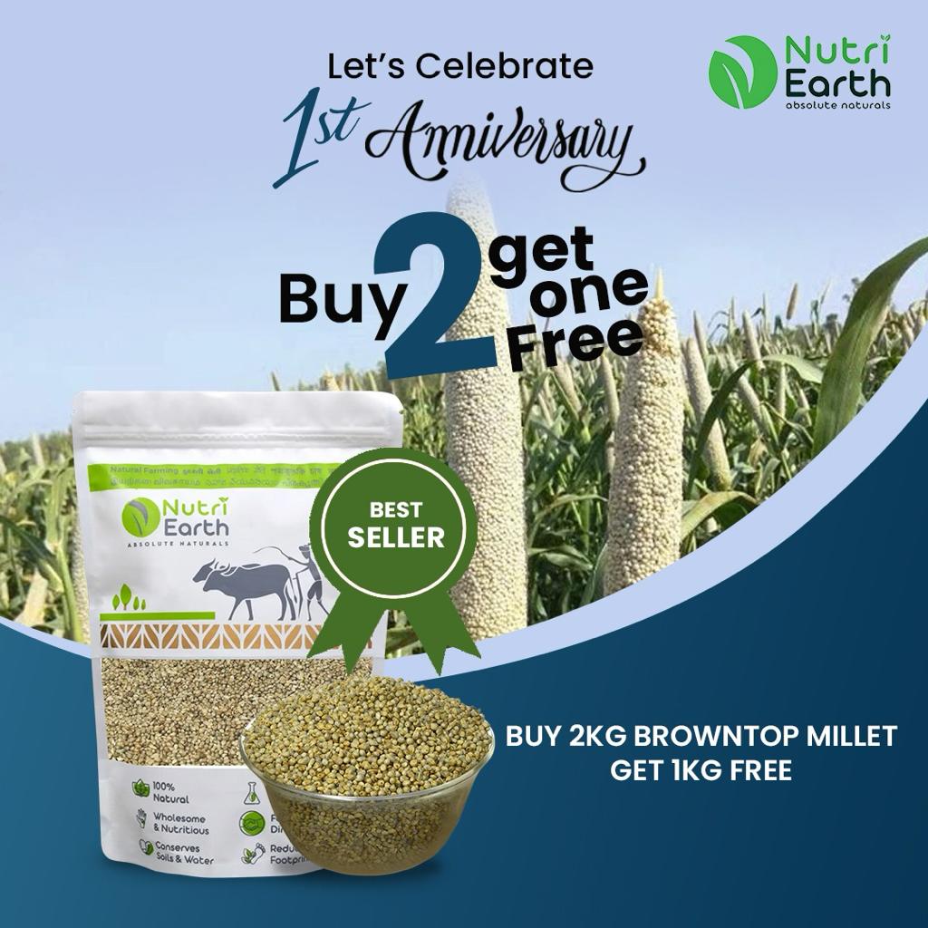 BUY 2 KG BROWNTOP MILLET GET 1 KG FREE