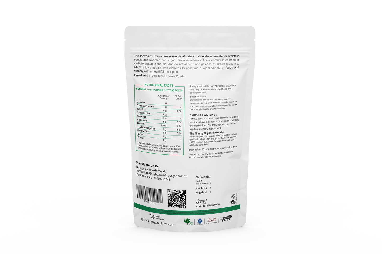 Stevia Leaf Powder - Nutri Earth