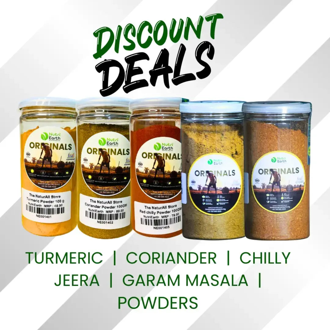 Masala Combo (Chilly, Turmeric, Coriander, Jeera, Garam Masala) - Nutri Earth