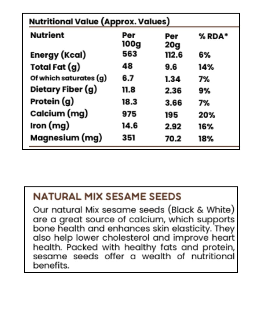 BUY 2 MIX SESAME SEEDS GET 1 FREE