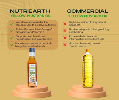 BUY 3 LTR COLD PRESSED YELLOW  MUSTARD OIL GET 1 LTR FREE