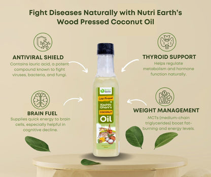 Wooden Cold Pressed Coconut Oil