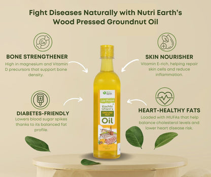 Wooden Cold Pressed Ground Nut Oil