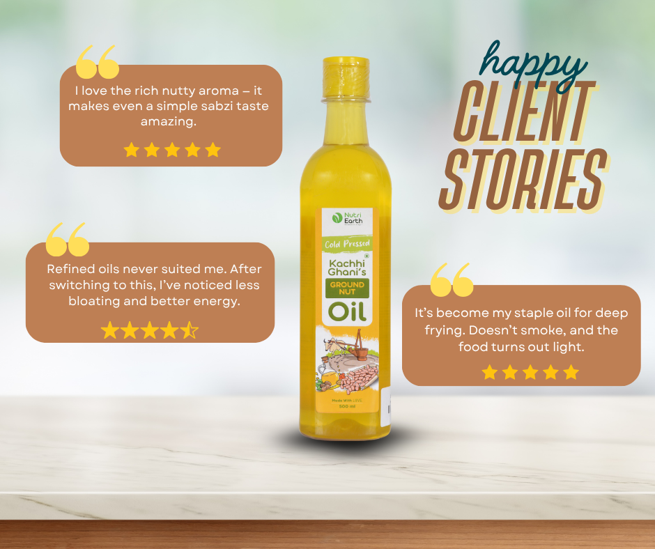 Wooden Cold Pressed Ground Nut Oil