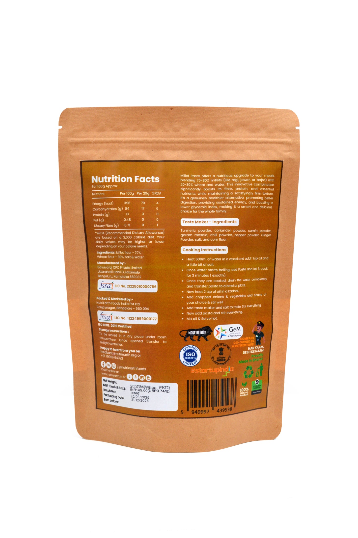 BUY 2 JOWAR MILLET PASTA GET 1 FREE