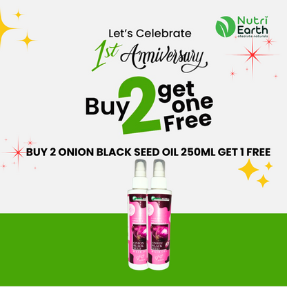 BUY 2 Onion Black Seed Hair Oil GET 1 FREE