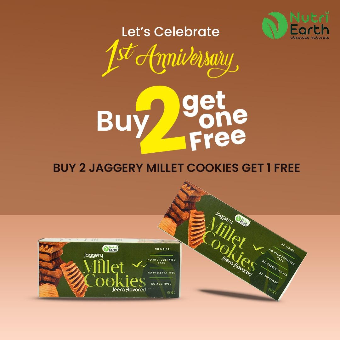 BUY 2 JAGGERY MILLET COOKIES GET 1 FREE